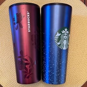 2 venti metal tumblers with no straws
